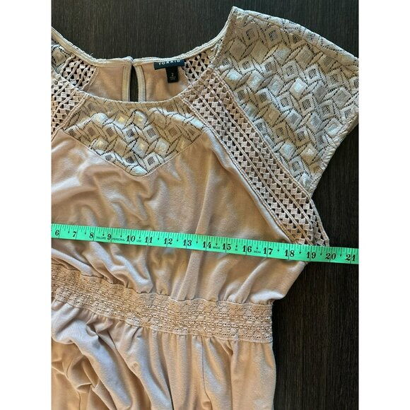 Torrid Lace Yoke Blush Pink Stretch Polyester Blend Maxi Dress Size 2X - Picture 6 of 7